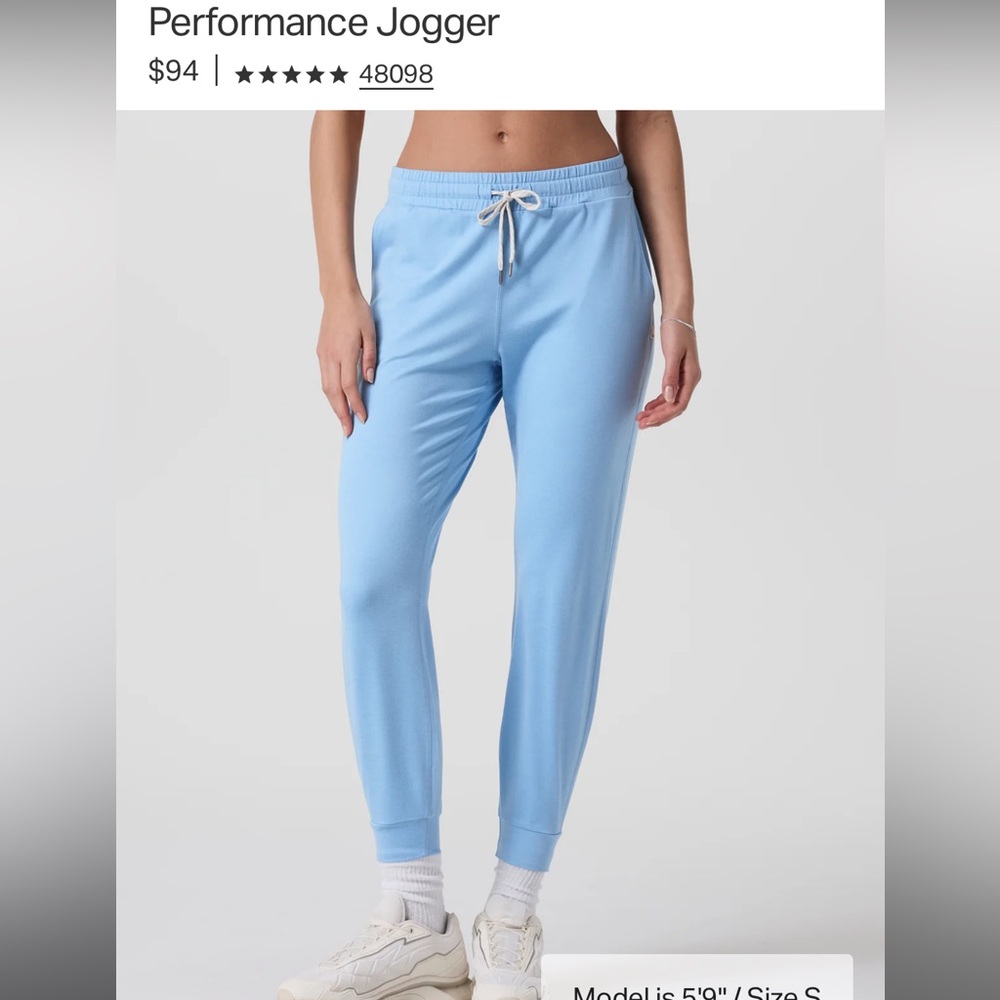 Vuori Performance Jogger Spring Heather Women’s Small Long